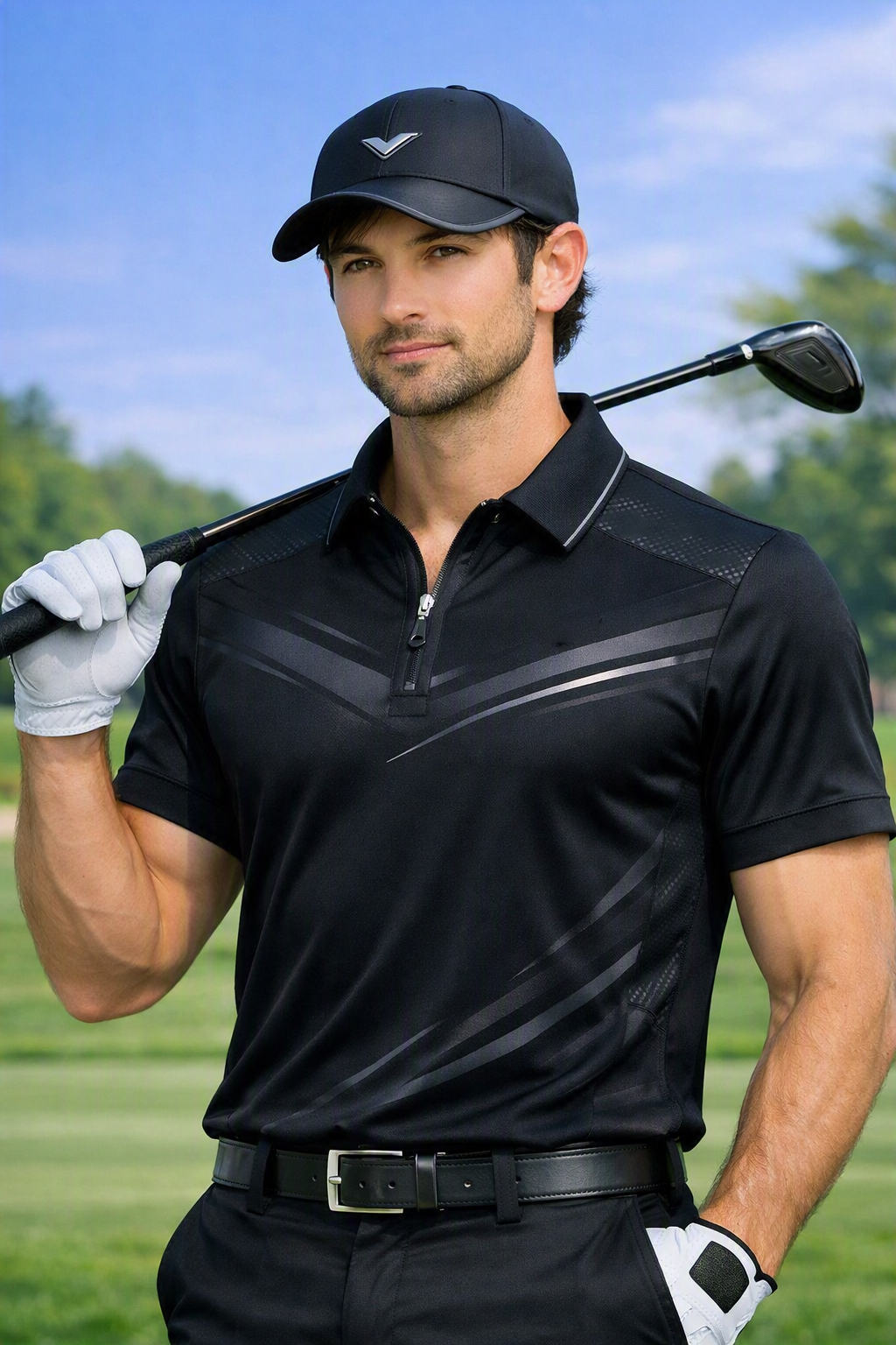 Onyx Half-Zip Polo
