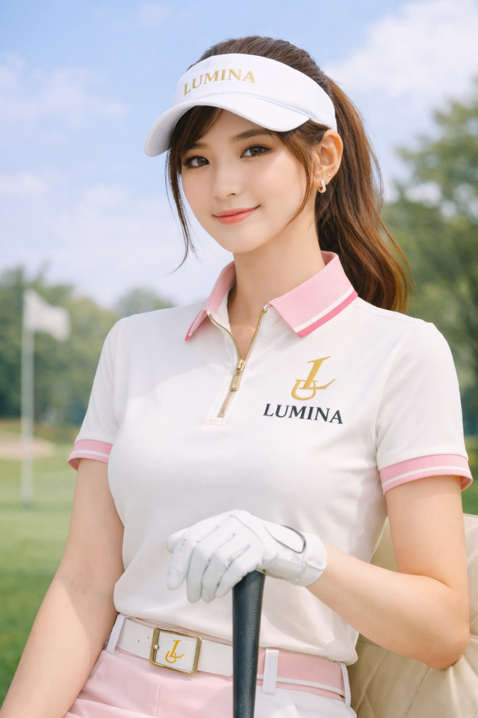 Pink Trim Polo