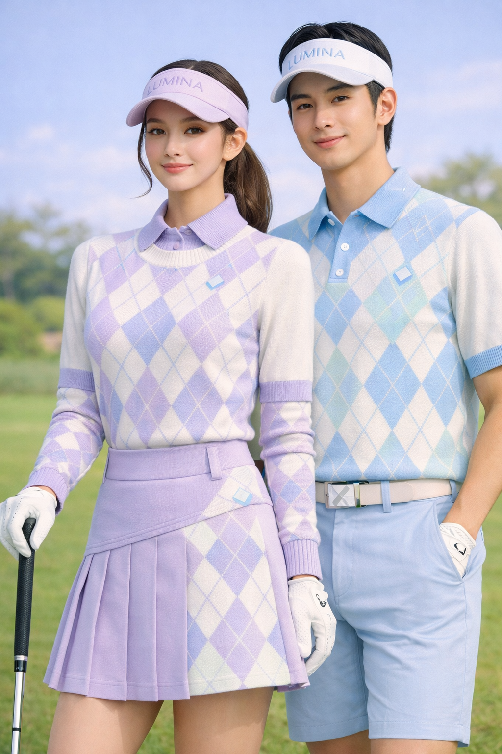Lilac Argyle Duo